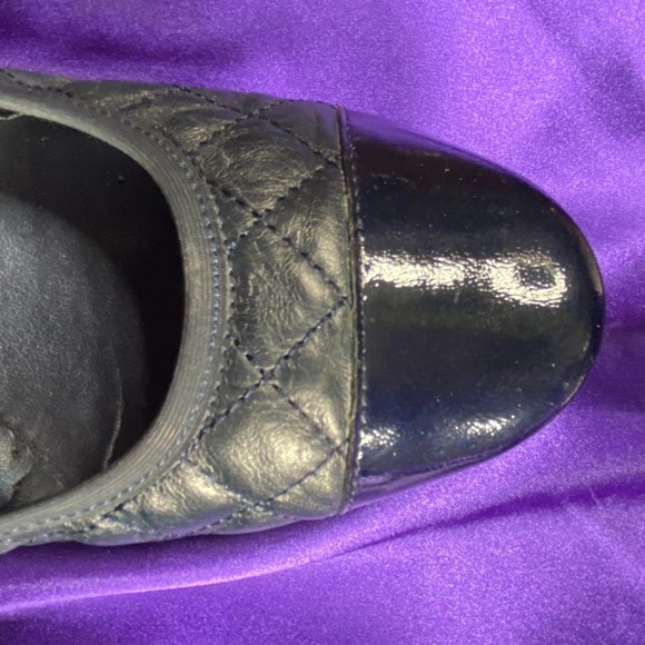 📌 Vaneli Quilted Leather Cap Toe Ballerina Flats - Picture 7 of 15